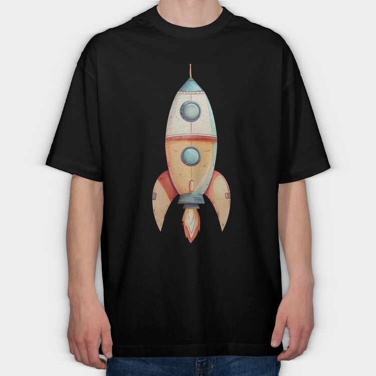 Rocket Launch Ride, Tricou Oversize Barbati (Unisex)