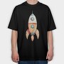 Rocket Launch Ride, Tricou Oversize Barbati (Unisex)