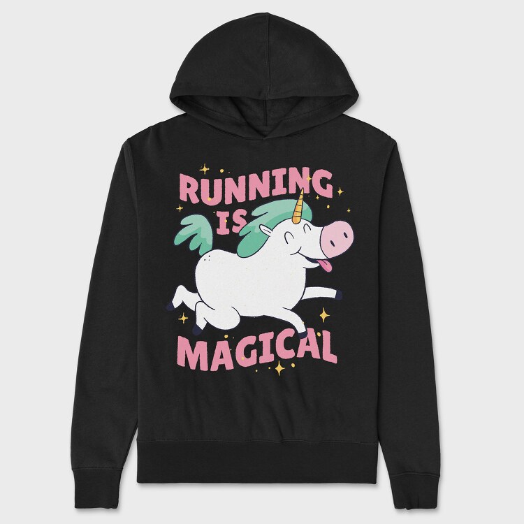 Running Is Magical, Hanorac Oversize Barbati (Unisex)
