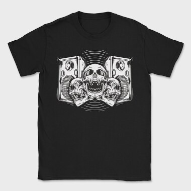Skull Boombox, Tricou Barbati (Unisex)