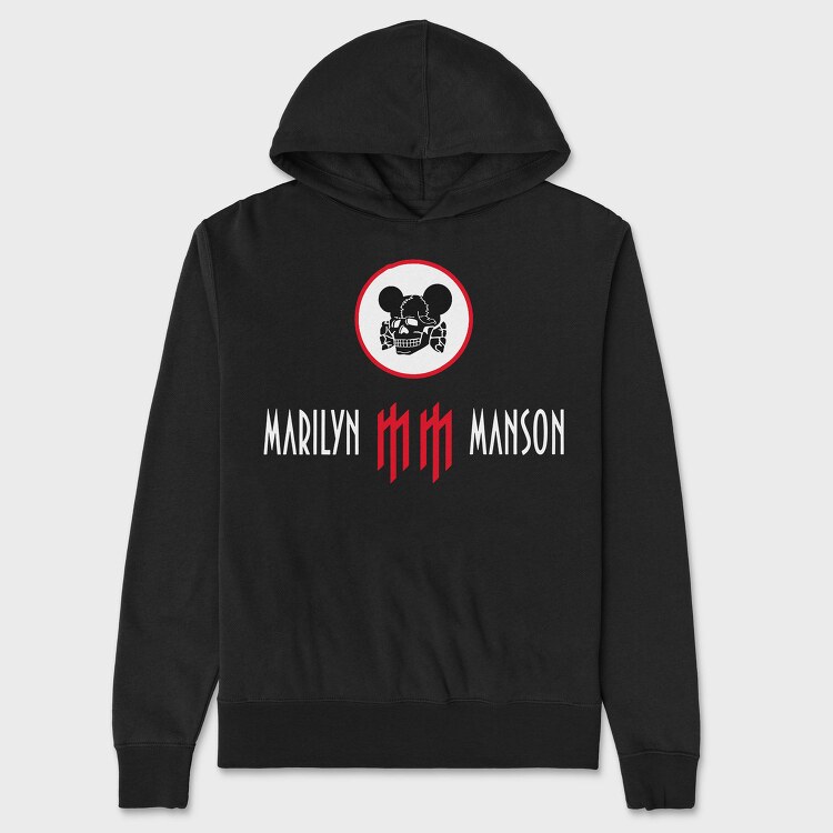 Skull Mickey Mouse, Hanorac Oversize Barbati (Unisex)