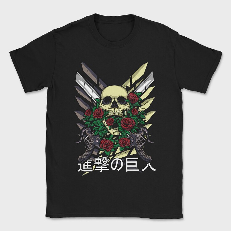Skull Roses Guns, Tricou Barbati (Unisex)