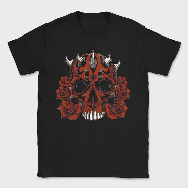 Skull Roses, Tricou Barbati (Unisex)