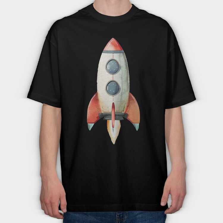 Rocket Launch Starter, Tricou Oversize Barbati (Unisex)