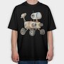 Robot Moon Explorer, Tricou Oversize Barbati (Unisex)