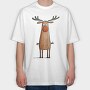 Reindeer Antlers, Tricou Oversize Barbati (Unisex)