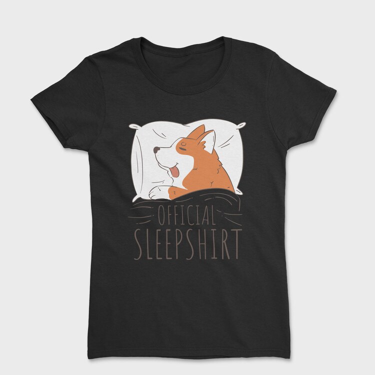 Official Sleep Shirt Corgi, Tricou Femei