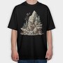 Rock Christmas Garden, Tricou Oversize Barbati (Unisex)