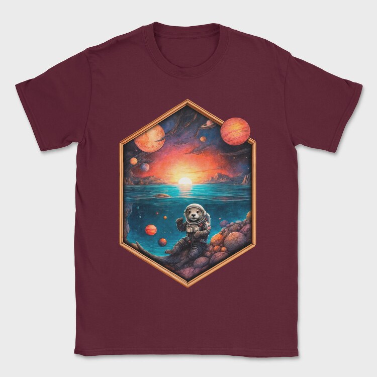 Otter Astronaut, Tricou Barbati (Unisex)
