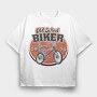 Old School Biker, Tricou Oversize Barbati (Unisex)