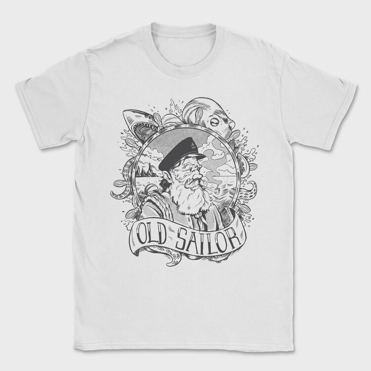 Old Sailor Black, Tricou Barbati (Unisex)