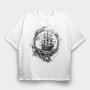 Old Sailing Ship, Tricou Oversize Barbati (Unisex)