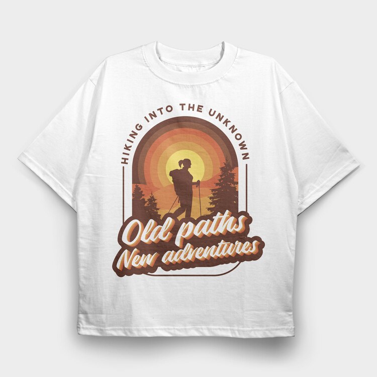 Old Paths New Adventures, Tricou Oversize Barbati (Unisex)