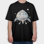 Rocket Spacecraft Art, Tricou Oversize Barbati (Unisex)