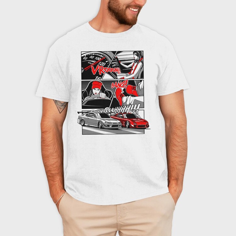 Comic Drift, Tricou Barbati (Unisex)