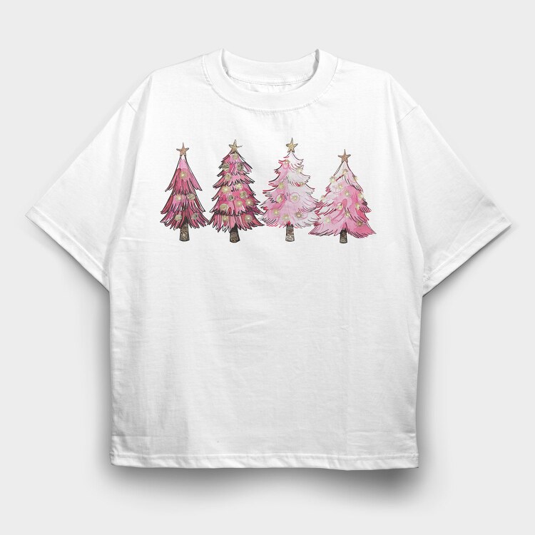 Ruby Snow Magic Trees, Tricou Oversize Barbati (Unisex)