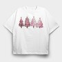 Ruby Snow Magic Trees, Tricou Oversize Barbati (Unisex)