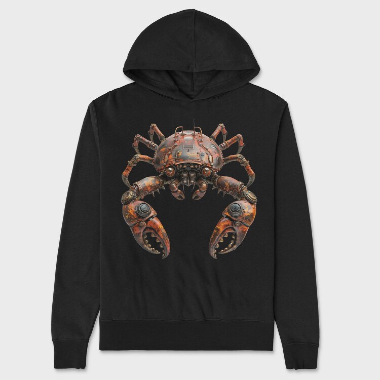 Rusty Steampunk Crab, Hanorac Oversize Barbati (Unisex)