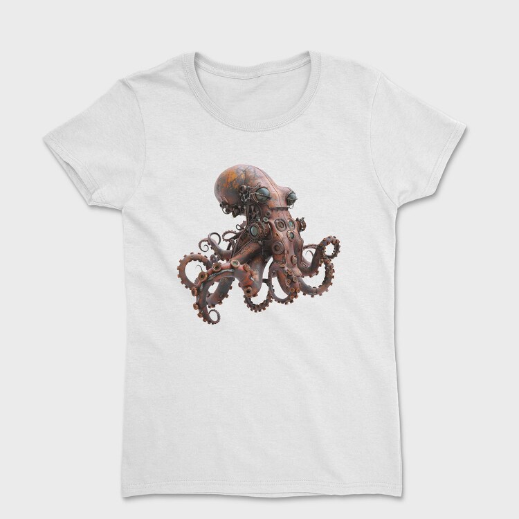 Rusty Steampunk Octopus, Tricou Femei