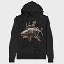 Rusty Steampunk Shark, Hanorac Oversize Barbati (Unisex)