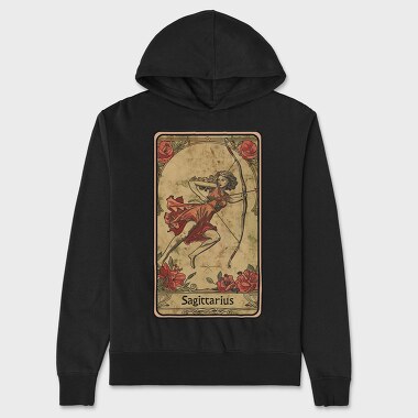 Sagittarius Archer Roses, Hanorac Oversize Barbati (Unisex)