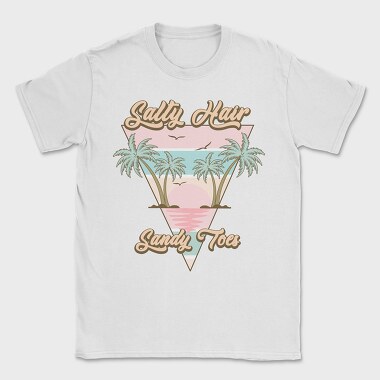 Salty Hair Sandy Toes, Tricou Barbati (Unisex)
