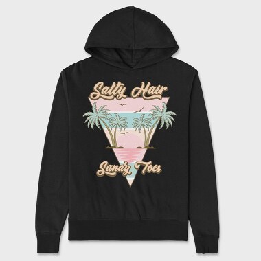 Salty Hair Sandy Toes, Hanorac Oversize Barbati (Unisex)