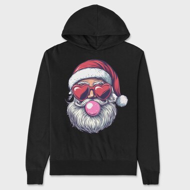 Santa Blowing Bubble, Hanorac Oversize Barbati (Unisex)