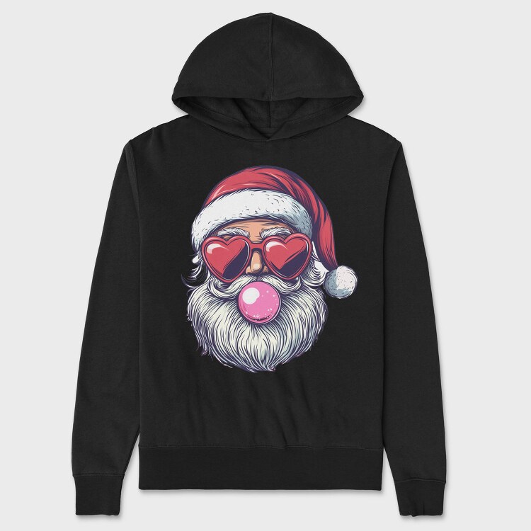 Santa Blowing Bubble, Hanorac Oversize Barbati (Unisex)
