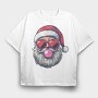 Santa Blowing Bubble, Tricou Oversize Barbati (Unisex)