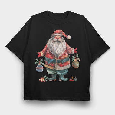 Santa Christmas Bells, Tricou Oversize Barbati (Unisex)