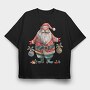 Santa Christmas Bells, Tricou Oversize Barbati (Unisex)