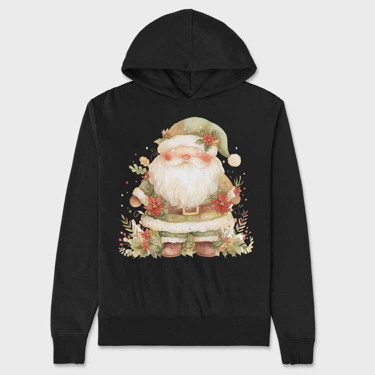 Santa Claus Wreath, Hanorac Oversize Barbati (Unisex)