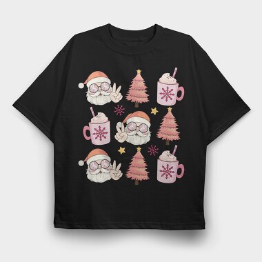 Santa Cocoa Tree, Tricou Oversize Barbati (Unisex)