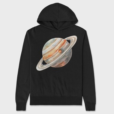 Saturn Planet, Hanorac Oversize Barbati (Unisex)