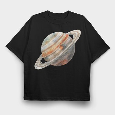Saturn Planet, Tricou Oversize Barbati (Unisex)