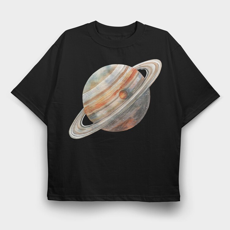 Saturn Planet, Tricou Oversize Barbati (Unisex)
