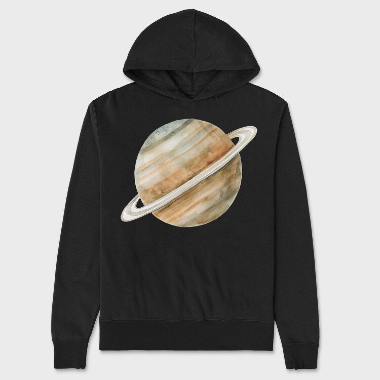 Saturn Ring Art, Hanorac Oversize Barbati (Unisex)