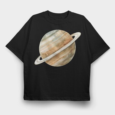 Saturn Ring Art, Tricou Oversize Barbati (Unisex)
