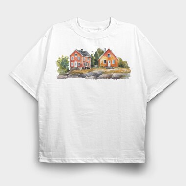 Scandi Clipart 23, Tricou Oversize Barbati (Unisex)