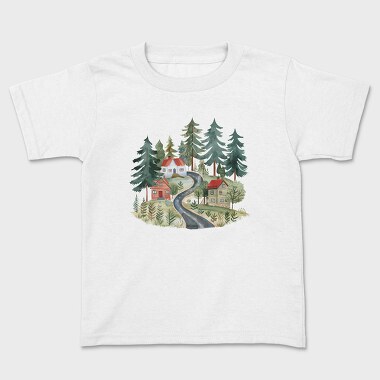 Scandi Cottage Path, Tricou Copii