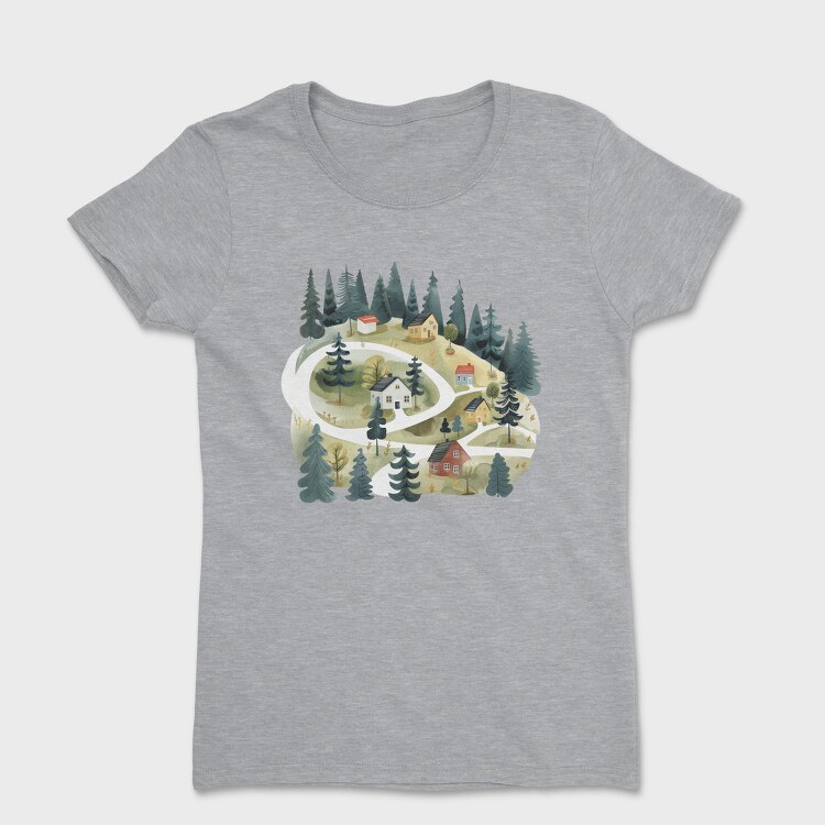 Scandinavian Cottage Night, Tricou Femei