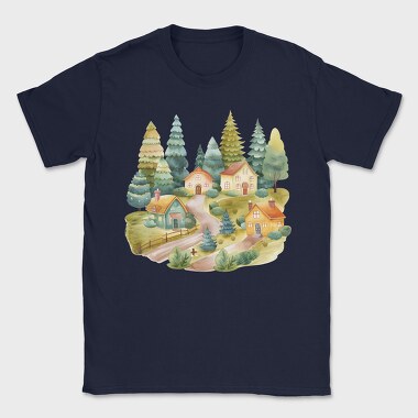 Scandinavian Holiday Cottage, Tricou Barbati (Unisex)