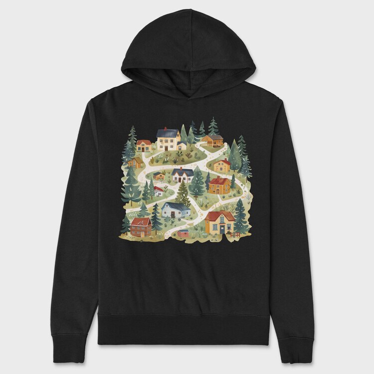Scandinavian Serenity Nest, Hanorac Oversize Barbati (Unisex)