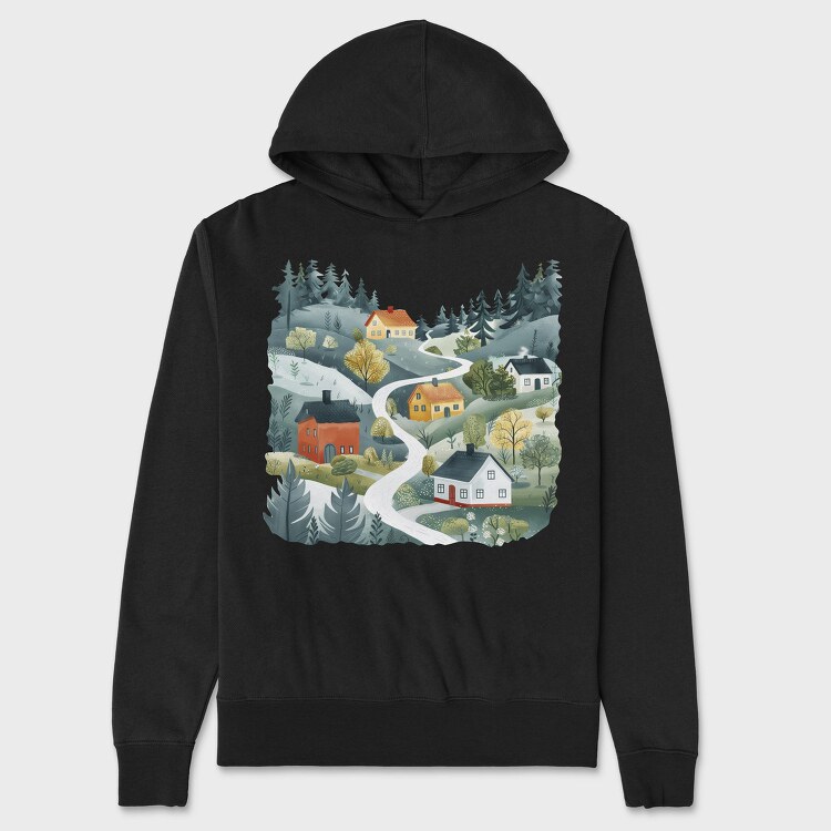 Scandinavian Village Club, Hanorac Oversize Barbati (Unisex)