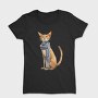 Scarf Cat Sitting, Tricou Femei