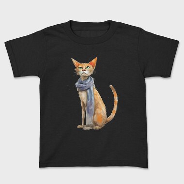Scarf Cat Sitting, Tricou Copii