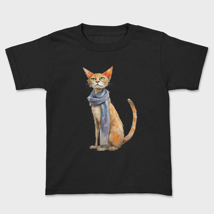 Scarf Cat Sitting, Tricou Copii