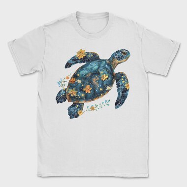 Sea Turtle Floral, Tricou Barbati (Unisex)