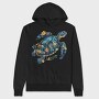 Sea Turtle Floral, Hanorac Oversize Barbati (Unisex)